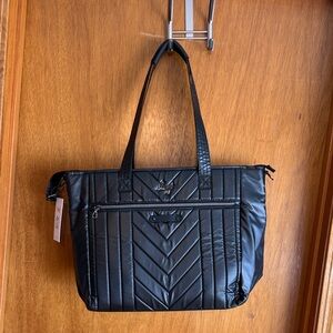 Lug Convertible Carry All Tote Paddle NWT Metallic Black NWT